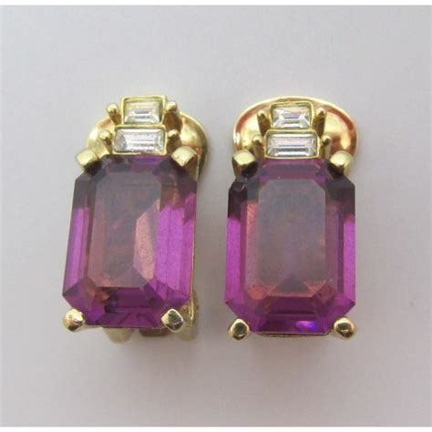 dior vintage earring|christian dior amethyst earrings.